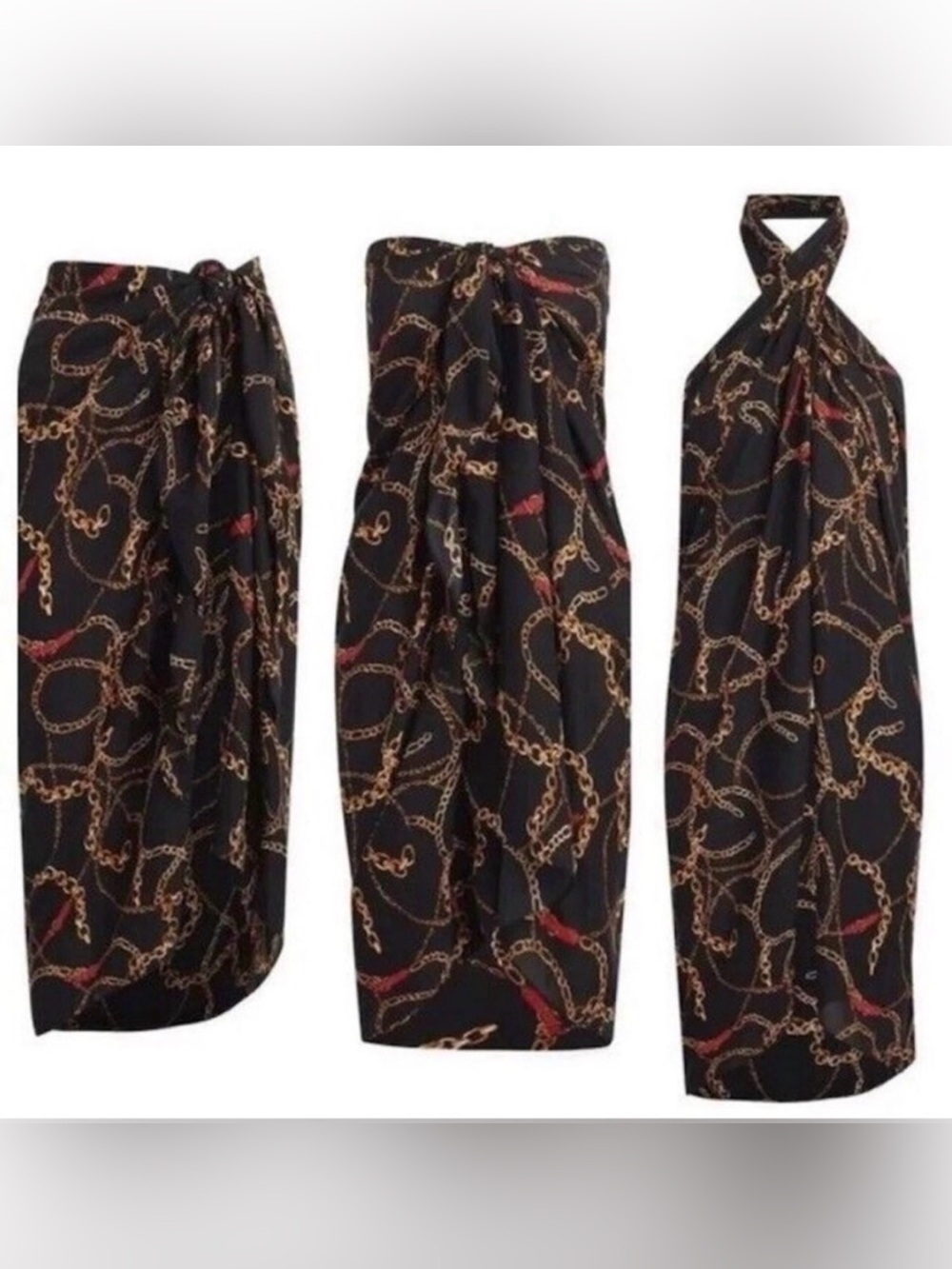 NWT Walter Baker Paradise Sarong in Ibiza
Chain Print OS